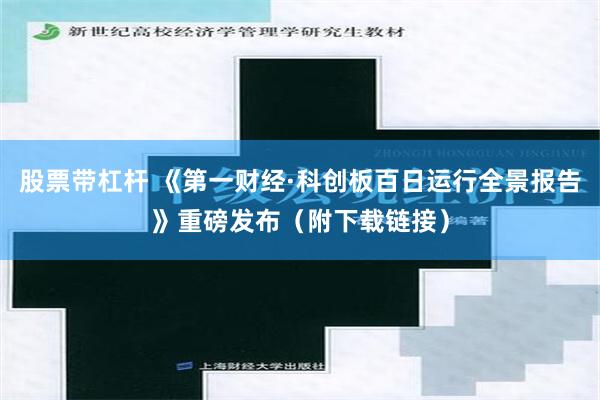 股票带杠杆 《第一财经·科创板百日运行全景报告》重磅发布（附下载链接）