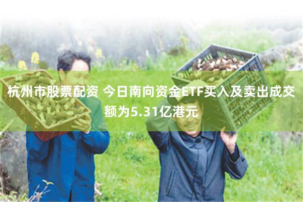杭州市股票配资 今日南向资金ETF买入及卖出成交额为5.31亿港元