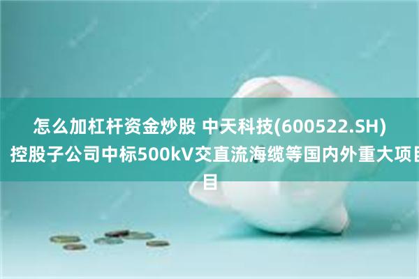 怎么加杠杆资金炒股 中天科技(600522.SH)：控股子公司中标500kV交直流海缆等国内外重大项目