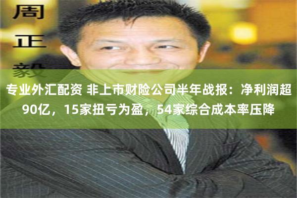 专业外汇配资 非上市财险公司半年战报：净利润超90亿，15家扭亏为盈，54家综合成本率压降