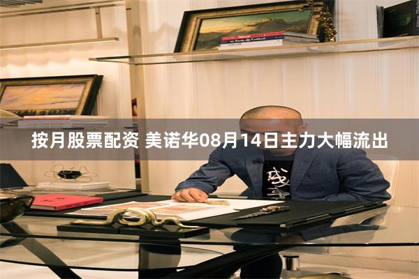 按月股票配资 美诺华08月14日主力大幅流出